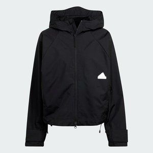 ADIDAS New Escape Jacket Women's Hooded Water Repellent Black Size M